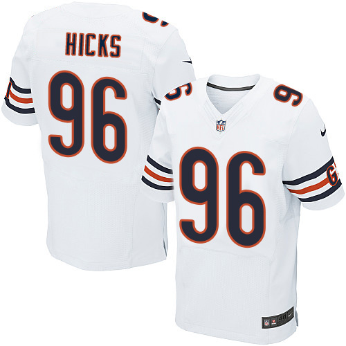 Nike Bears #96 Akiem Hicks White Men's Stitched NFL Elite Jersey