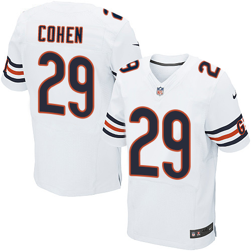 Nike Bears #29 Tarik Cohen White Men's Stitched NFL Elite Jersey