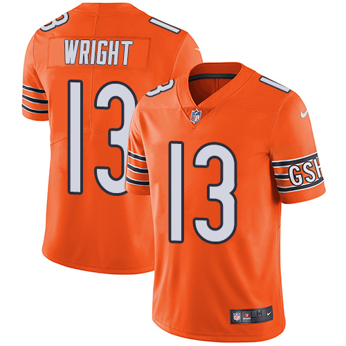 Nike Bears #13 Kendall Wright Orange Men's Stitched NFL Limited Rush Jersey