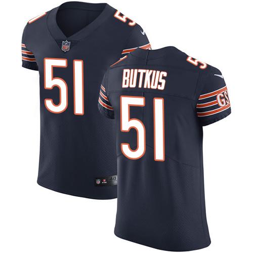 Nike Bears #51 Dick Butkus Navy Blue Team Color Men's Stitched NFL Vapor Untouchable Elite Jersey