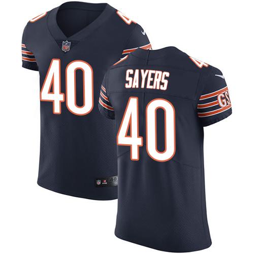 Nike Bears #40 Gale Sayers Navy Blue Team Color Men's Stitched NFL Vapor Untouchable Elite Jersey