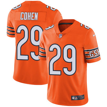 Nike Chicago Bears Men's #29 Tarik Cohen Limited Orange Rush Vapor Untouchable NFL Jersey