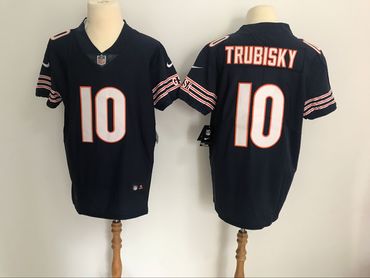 Nike Bears #10 Mitchell Trubisky Navy Blue Team Color Men's Stitched NFL Vapor Untouchable Elite Jersey