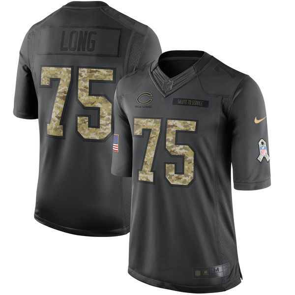 Nike Bears 75 Kyle Long Anthracite Salute To Service Limited Jersey