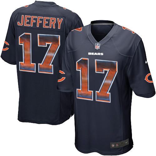 Nike Bears #17 Alshon Jeffery Navy Blue Team Color Men's Stitched NFL Limited Strobe Jersey