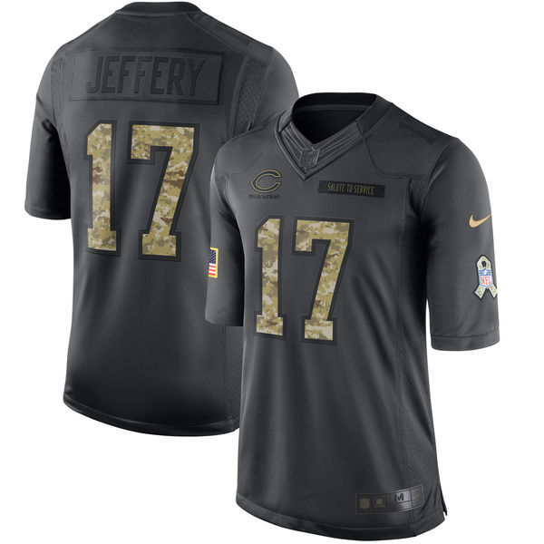 Nike Bears 17 Alshon Jeffery Anthracite Salute To Service Limited Jersey