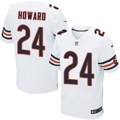 Nike Bears #24 Jordan Howard White Men's Stitched NFL Elite Jersey