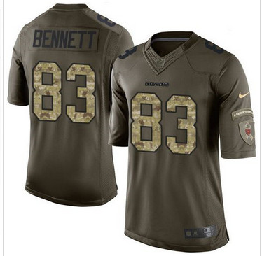 Nike Chicago Bears #83 Martellus Bennett Green Men's Stitched NFL Limited Salute to Service Jersey