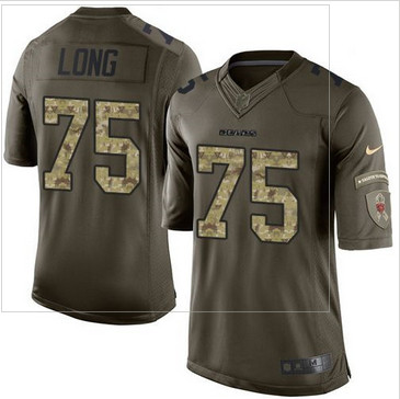 Nike Chicago Bears #75 Kyle Long Green Men's Stitched NFL Limited Salute to Service Jersey