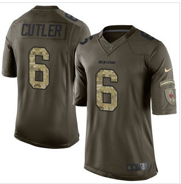 Nike Chicago Bears #6 Jay Cutler Green Men's Stitched NFLSalute Salute to Service Jersey