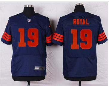 Nike Chicago Bears #19 Eddie Royal Navy Blue 1940s Throwback Men's Stitched NFL Elite Jersey