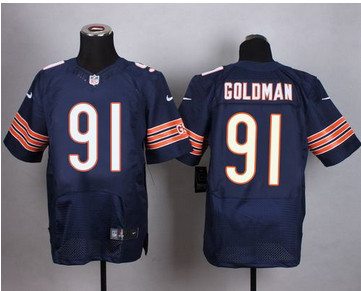 Nike Chicago Bears #91 Eddie Goldman Navy Blue Team Color Men's Stitched NFL Elite Jersey