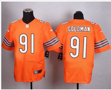 Nike Chicago Bears #91 Eddie Goldman Orange Alternate Men's Stitched NFL Elite Jersey