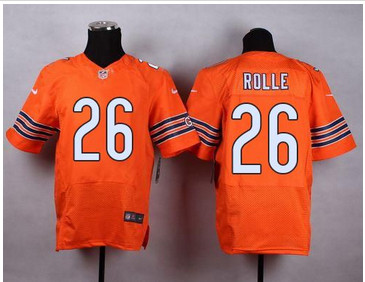 Nike Chicago Bears #26 Antrel Rolle Orange Alternate Men's Stitched NFL Elite Jersey