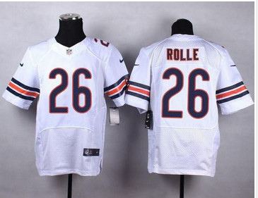 Nike Chicago Bears #26 Antrel Rolle White Men's Stitched NFL Elite Jersey