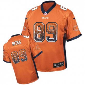 Nike Chicago Bears #89 Mike Ditka Orange Alternate NFL Elite Drift Fashion Jersey