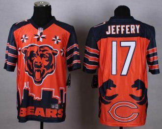 Nike Chicago Bears #17 Alshon Jeffery Orange NFL Elite Noble Fashion Jersey