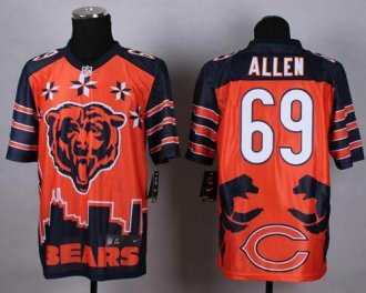 Nike Chicago Bears #69 Jared Allen Orange NFL Elite Noble Fashion Jersey