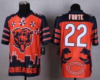 Nike Chicago Bears #22 Matt Forte Orange NFL Elite Noble Fashion Jersey