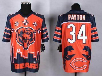 Nike Chicago Bears #34 Walter Payton Orange NFL Elite Noble Fashion Jersey