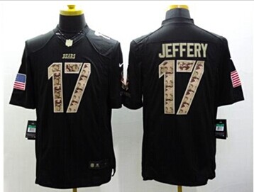 NEW Chicago Bears #17 Alshon Jeffery Black Salute To Service Jersey