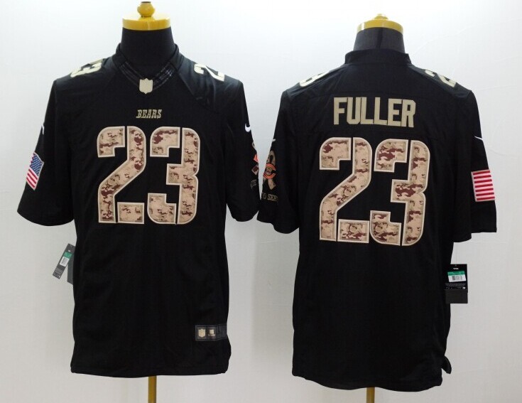 Nike Chicago Bears #23 Fuller Black Salute TO Service Jersey