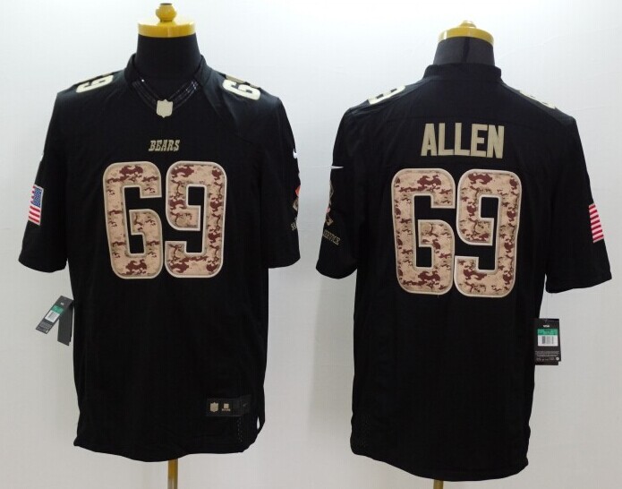 Nike Chicago Bears #69 Allen Black Salute TO Service Jersey