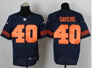 New Chicago Bears #40 Gale Sayers Navy Blue 1940s Throwback NFL Elite Jersey