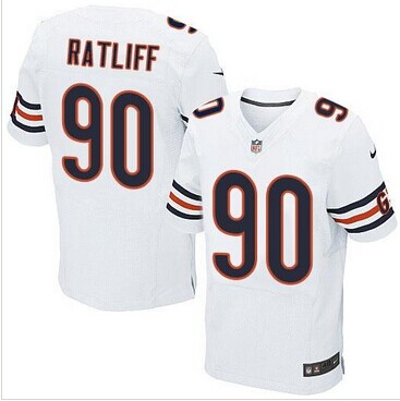 NEW Chicago Bears #90 Jeremiah Ratliff White NFL Elite Jersey