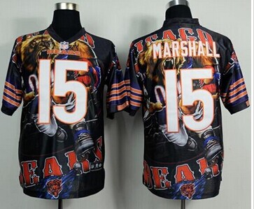 NEW Chicago Bears #15 Brandon Marshall Team Color NFL Elite Fanatical Version Jersey