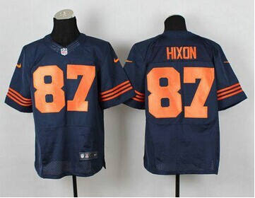 Chicago Bears #87 Domenik Hixon Navy Blue 1940s Throwback NFL Elite Jersey