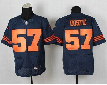 Chicago Bears #57 Jon Bostic Navy Blue 1940s Throwback NFL Elite Jersey