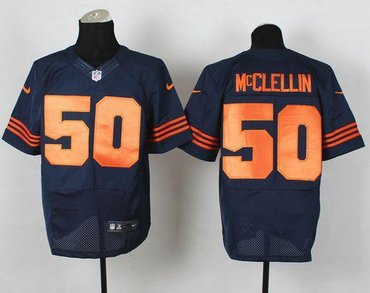 New Chicago Bears #50 Shea McClellin Navy Blue 1940s Throwback NFL Elite Jersey