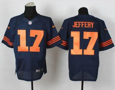 NEW Chicago Bears #17 Alshon Jeffery Navy Blue 1940s Throwback NFL Elite Jersey