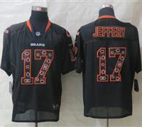 2014 New Chicago Bears #17 Alshon Jeffery Lights Out Black Elite Jerseys