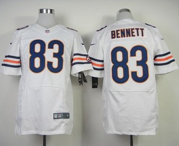 NEW Chicago Bears #83 Martellus Bennett White NFL Elite Jersey