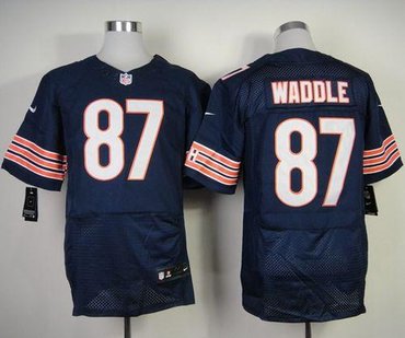 NEW Chicago Bears #87 Tom Waddle Navy Blue Team Color Men's Stitched NFL Elite Jersey