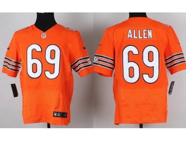 Nike Chicago Bears 69 Jared Allen Orange Elite Jersey