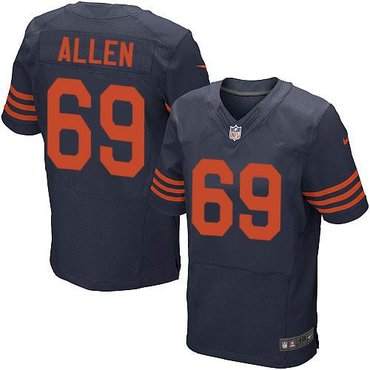 New Chicago Bears #69 Jared Allen Navy Blue 1940s Throwback NFL Elite Jersey