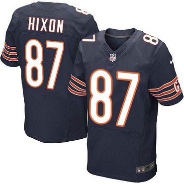 NEW Chicago Bears #87 Domenik Hixon Navy Blue Team Color NFL Elite Jersey