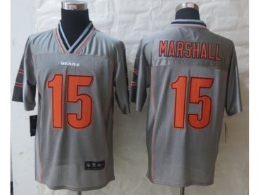 NEW Chicago Bears #15 Marshall Grey Jerseys(Vapor Elite)