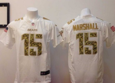 NEW Chicago Bears #15 Brandon Marshall White Jerseys(game USA)