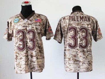 NEW Chicago Bears #33 Charles Tillman Camo NFL Elite USMC Jersey(USA)