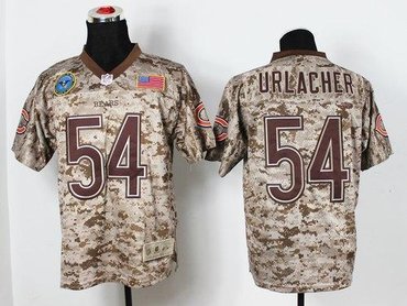 NEW Chicago Bears #54 Brian Urlacher Camo NFL Elite USMC Jersey(USA)