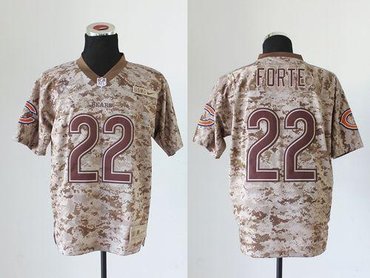 NEW Chicago Bears #22 Matt Forte Camo NFL Elite USMC Jersey(USA)