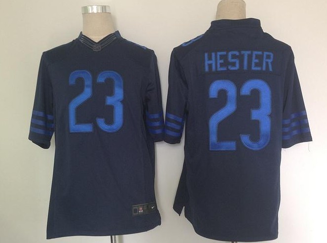 NEW Chicago Bears 23 Devin Hester Drenched Limited Jerseys(Navy Blue)