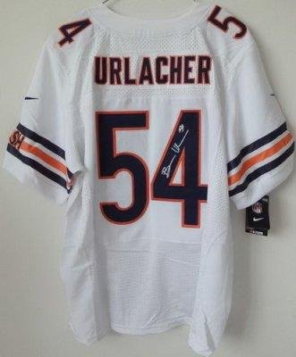 NEW NFL Chicago Bears 54 Brian Urlacher White Jerseys(Signed Elite)