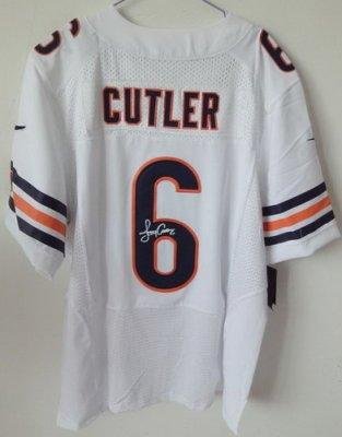 NEW NFL Chicago Bears #6 Jay Cutler White Jerseys(Signed Elite)