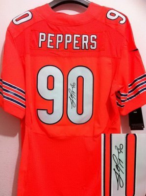 NEW NFL Chicago Bears 90 Julius Peppers Orange Jerseys(Signed Elite)