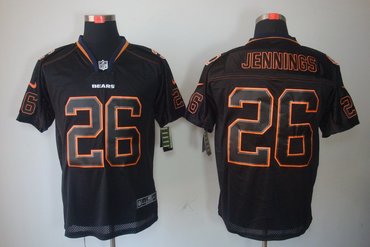 2012 NEW NFL Chicago Bears 26 Tim Jennings Lights Out Black Elite Jerseys